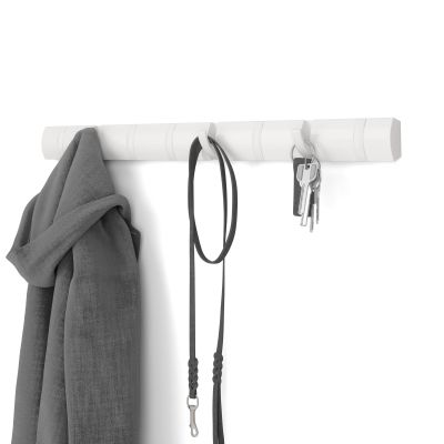 UMBRA Flip 8 Стенна закачалка, бял / бял