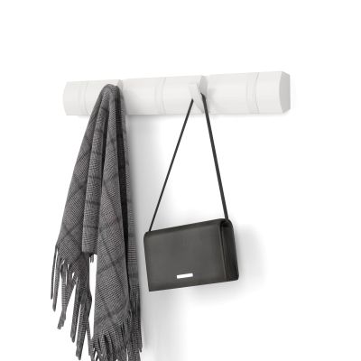 UMBRA Flip 5 Стенна закачалка, бял / бял