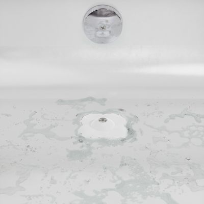 UMBRA BLOOM Комбинирана тапа и уловител за коса за вана и душ, бял