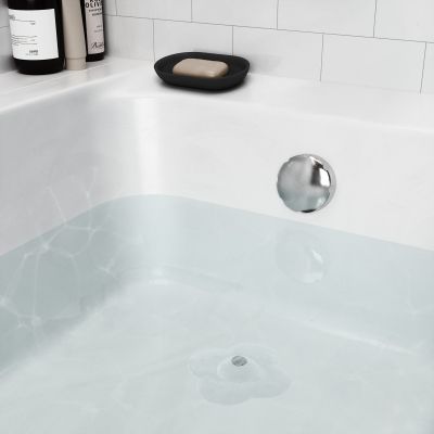 UMBRA BLOOM Комбинирана тапа и уловител за коса за вана и душ, бял