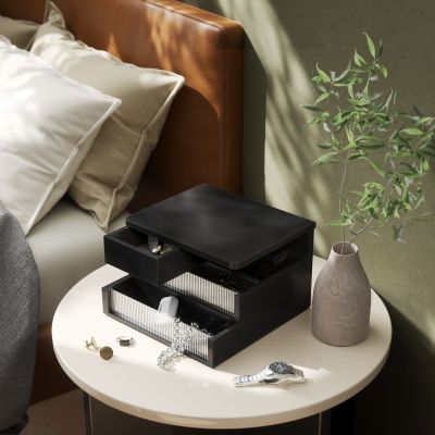 UMBRA MALIBU Кутия за съхранение и бижута, черен