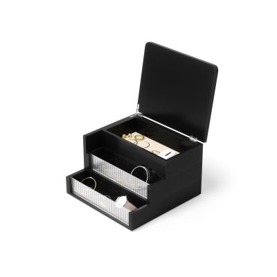 UMBRA MALIBU Кутия за съхранение и бижута, черен