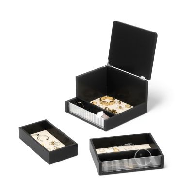 UMBRA MALIBU Кутия за съхранение и бижута, черен