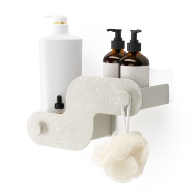 UMBRA NAMI Етажерки за душ кабина с лепилни ленти, сет 2 бр., пясъчен