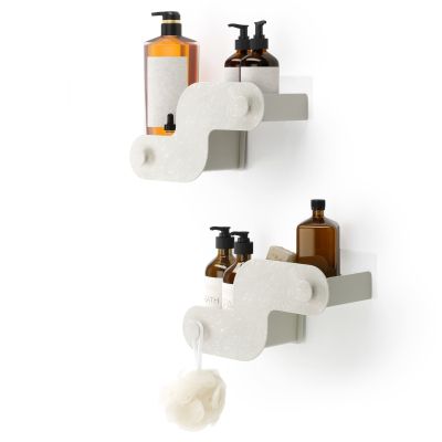 UMBRA NAMI Етажерки за душ кабина с лепилни ленти, сет 2 бр., пясъчен