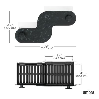 UMBRA NAMI ADHESIVE BIN SET 2 OCBLK