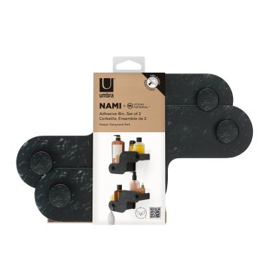 UMBRA NAMI ADHESIVE BIN SET 2 OCBLK