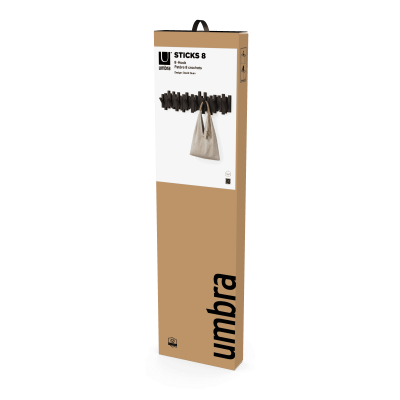 UMBRA STICKS 8 Стенна закачалка, кафяв