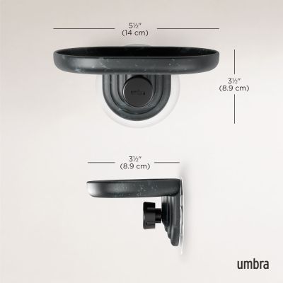 UMBRA NAMI Сапунерка с лепилни ленти, черен