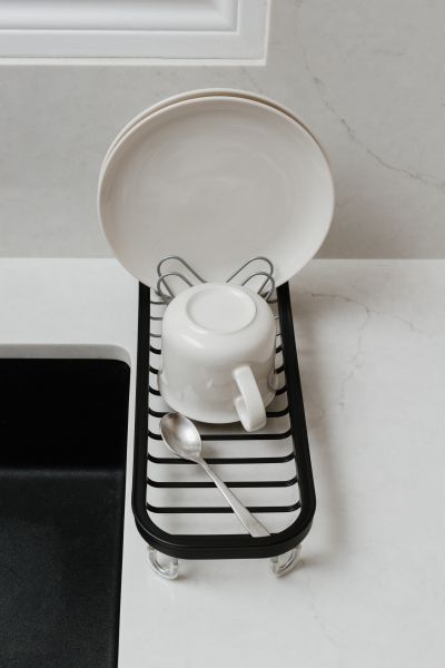 UMBRA SINKIN MINI DISH RACK BLK/NKL