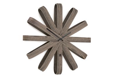 UMBRA RIBBONWOOD WALL CLOCK AGED WALNUT