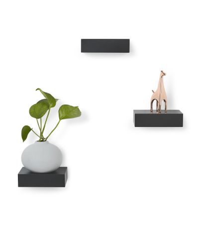 UMBRA SHOWCASE Мини рафтове 3бр. черен