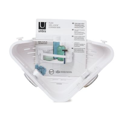 UMBRA FLEX GEL-LOCK CORNER BIN WHITE