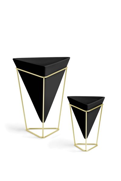 UMBRA TRIGG TABLETOP SET (2) SM+LG BLK/BRS