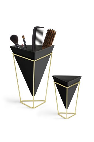 UMBRA TRIGG TABLETOP SET (2) SM+LG BLK/BRS