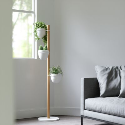 UMBRA FLORISTAND PLANTER WHT/NAT