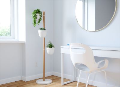UMBRA FLORISTAND PLANTER WHT/NAT