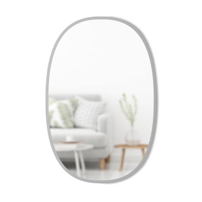 UMBRA HUB MIRROR OVAL 24x36 GREY
