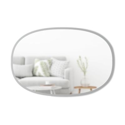 UMBRA HUB MIRROR OVAL 24x36 GREY