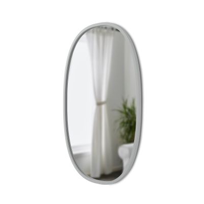 UMBRA HUB MIRROR OVAL 24x36 GREY