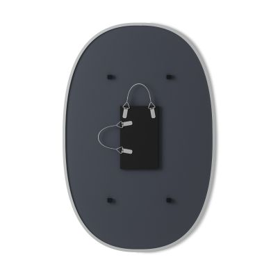 UMBRA HUB MIRROR OVAL 24x36 GREY