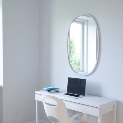 UMBRA HUB MIRROR OVAL 24x36 GREY