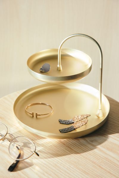 UMBRA POISE Двуетажна табла за бижута, златен