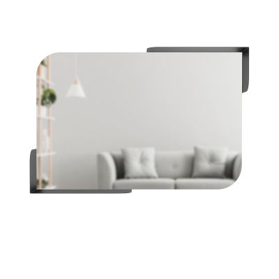 UMBRA ALCOVE MIRROR 30x20 BLACK