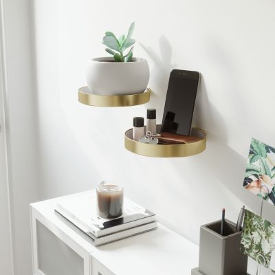 UMBRA PERCH Комплект от 2 рафта, златен