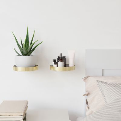 UMBRA PERCH Комплект от 2 рафта, златен
