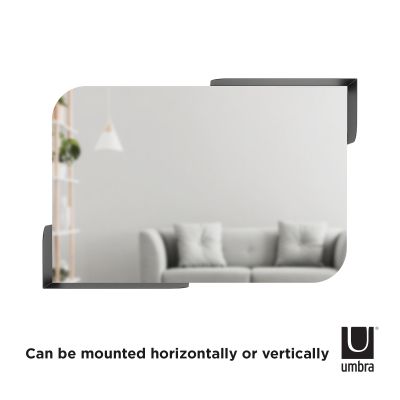 UMBRA ALCOVE MIRROR 30x20 BLACK