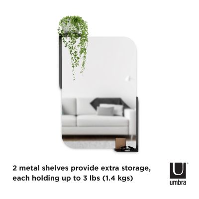 UMBRA ALCOVE MIRROR 30x20 BLACK