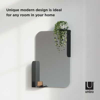 UMBRA ALCOVE MIRROR 30x20 BLACK
