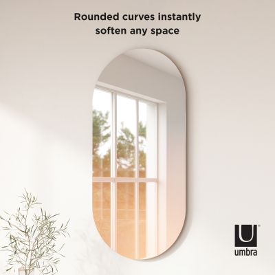 UMBRA MISTO Двуцветно стенно огледало 46x92см., мед