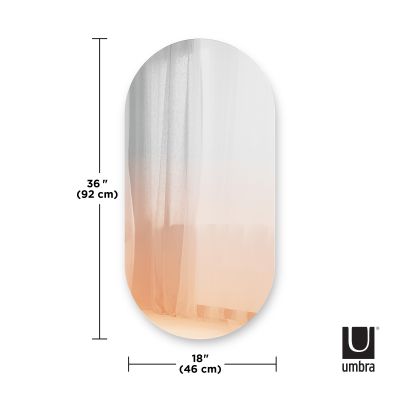 UMBRA MISTO Двуцветно стенно огледало 46x92см., мед