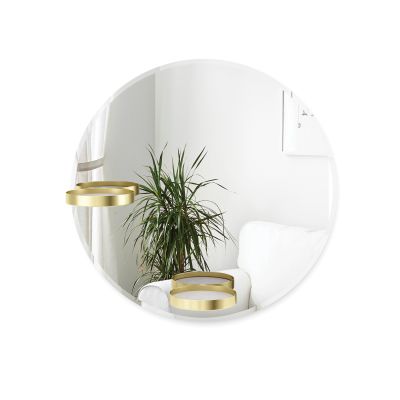 UMBRA PERCH MIRROR 24 IN BRASS