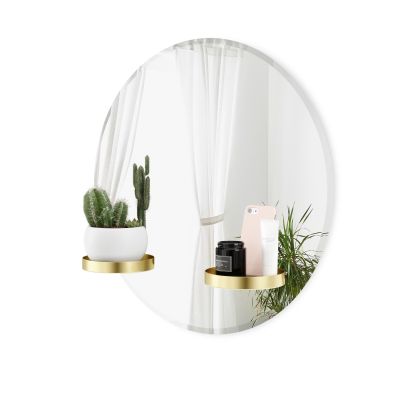 UMBRA PERCH MIRROR 24 IN BRASS