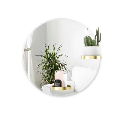 UMBRA PERCH MIRROR 24 IN BRASS