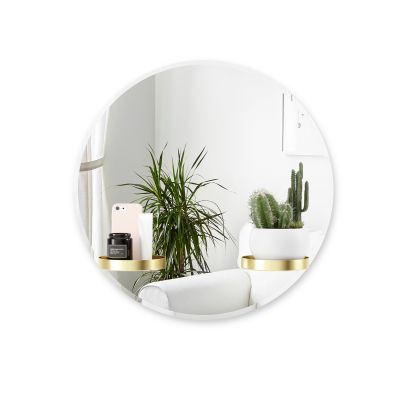 UMBRA PERCH MIRROR 24 IN BRASS