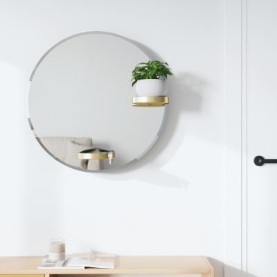 UMBRA PERCH MIRROR 24 IN BRASS