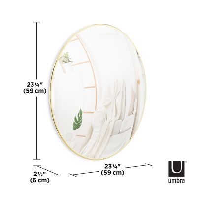 UMBRA CONVEXA MIRROR 23" BRASS