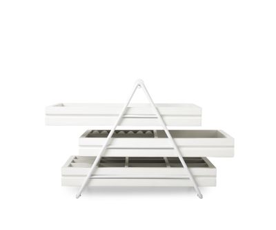 UMBRA TERRACE Кутия за бижута на три нива, бял